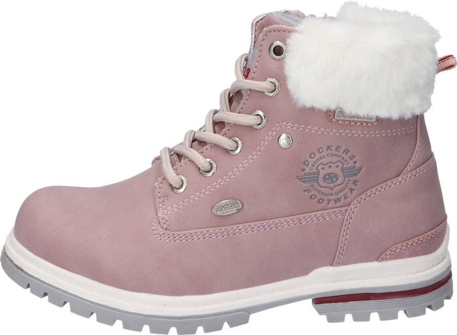Dockers by Gerli Lined Ankle Boots Kinderlaarzen lichtroze Polyurethaan Meisjes Basics