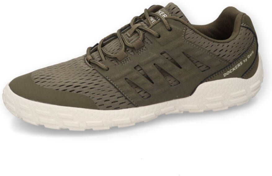 Dockers by Gerli Mesh Sneaker Khaki Sneakers kaki Textiel Heren Basics Street wear