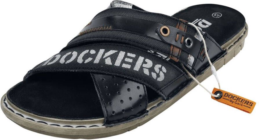 Dockers by Gerli Sandale Sandaal zwart Leer Heren Basics Rock wear Street wear