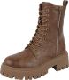 Dockers by Gerli Schnürboots Geveterde laarzen bruin PVC Dames Rock wear - Thumbnail 1