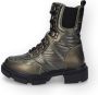 Dockers by Gerli Schnürboots Geveterde laarzen groen-zwart PVC Dames Rock wear - Thumbnail 1