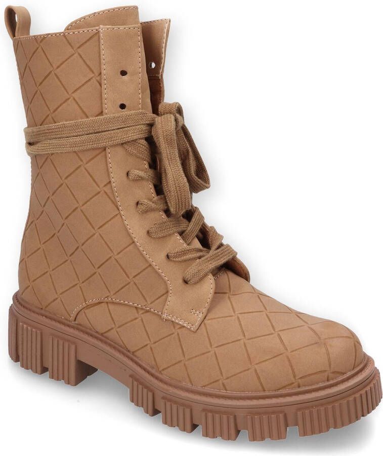 Dockers by Gerli Schnürboots Laars bruin Polyurethaan Dames Rock wear