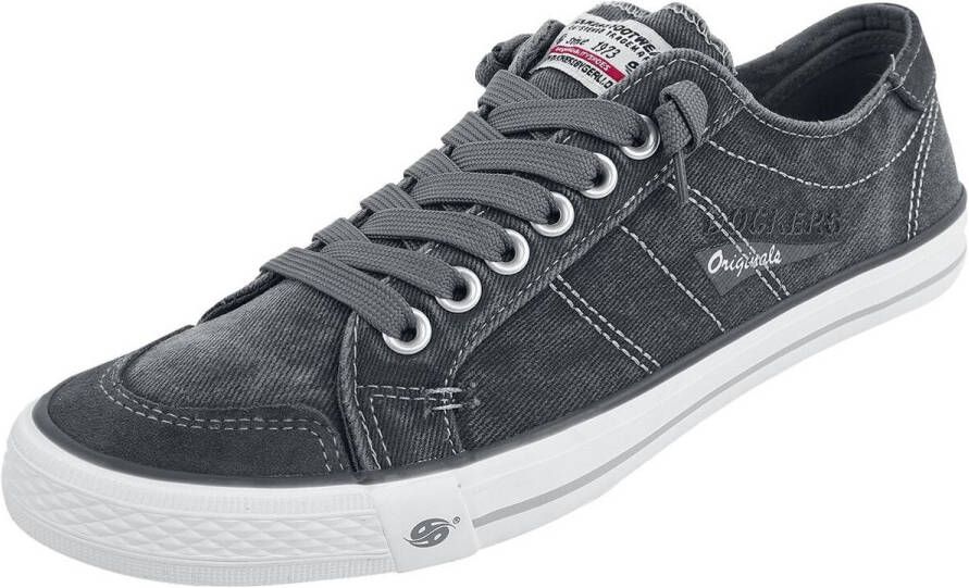 Dockers by Gerli Slip-on sneakers vrijetijdsschoen retro sneaker fake veters in coole jeanslook