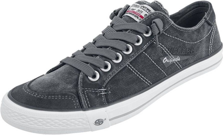 Dockers by Gerli Slip-on sneakers vrijetijdsschoen retro sneaker fake veters in coole jeanslook