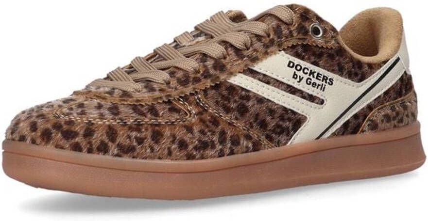 Dockers by Gerli Sneakers bruin-zwart Imitatieleer Dames Basics