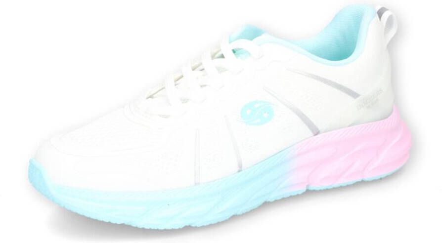 Dockers by Gerli Sneakers trainingsschoen veterschoenen met kleurrijke pastelzool