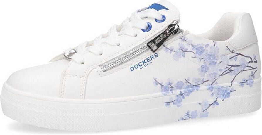 Dockers by Gerli Sneakers wit-blauw PVC Dames Basics