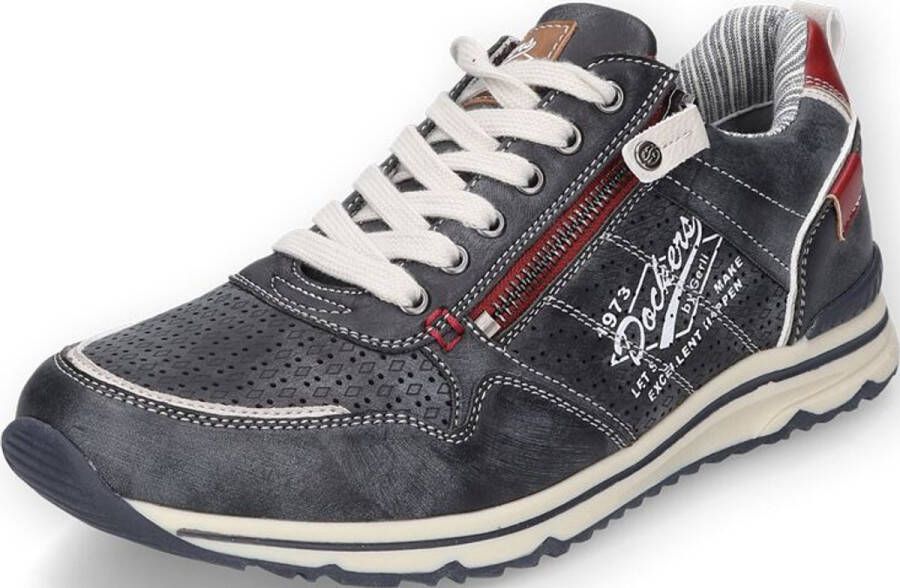 Dockers by Gerli Zip Sneaker Low Sneakers navy Polyurethaan Heren Basics Street wear