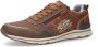 Dockers by Gerli Zip Trainers Low Bruin Sneakers bruin Leer Heren Basics Street wear - Thumbnail 1