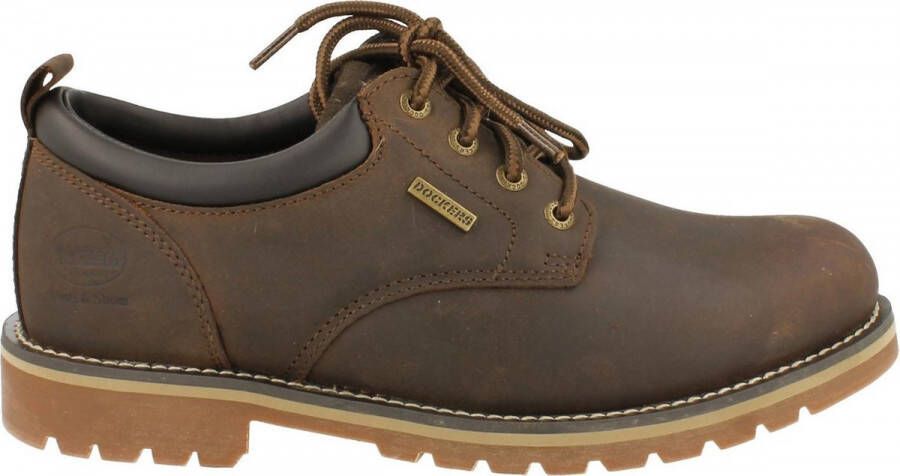 Dockers Crazy Horse heren veterschoen BRUIN Schoenen.nl