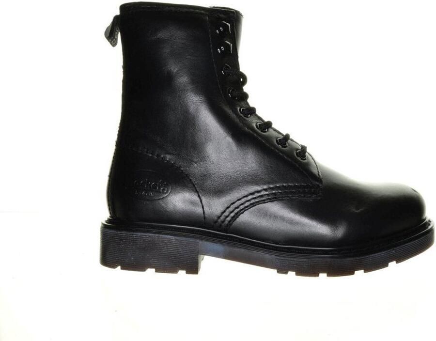 Dockers Zwarte Lederen Met Veter En Rits