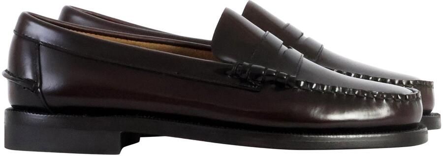 Sebago Klassieke Bordeaux Mocassin met Decoratieve Stiksels