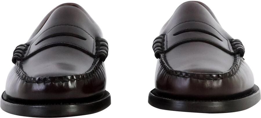 Sebago Klassieke Bordeaux Mocassin met Decoratieve Stiksels
