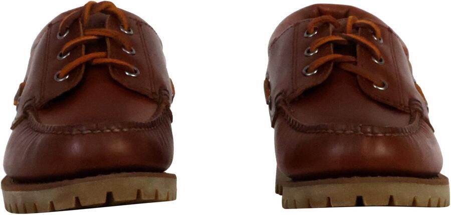 Sebago Handgemaakte Camelkleurige Leren Bootschoenen Brown