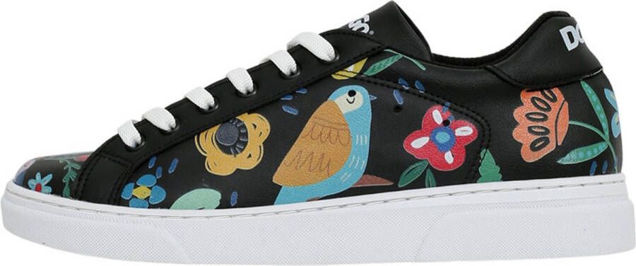 DOGO Ace Dames Sneakers Flowers & Birds BLACK