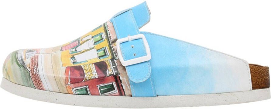 DOGO Comfie Dames Clogs-Slippers- Burano Island