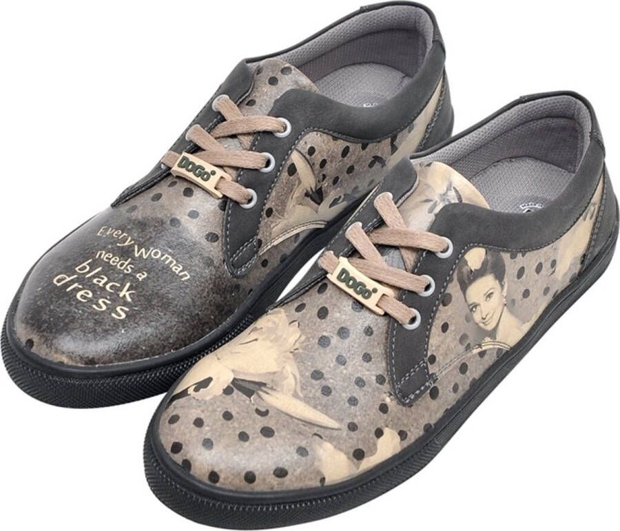DOGO Cord Dames Sneakers Black Dress