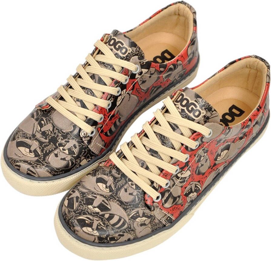 DOGO Dames Sneakers- Raccoon Mode on