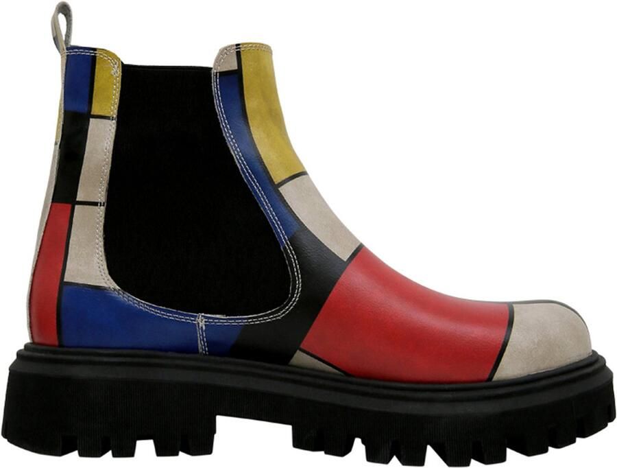 DOGO Aura Dames Laarzen Piet Mondrian Composition