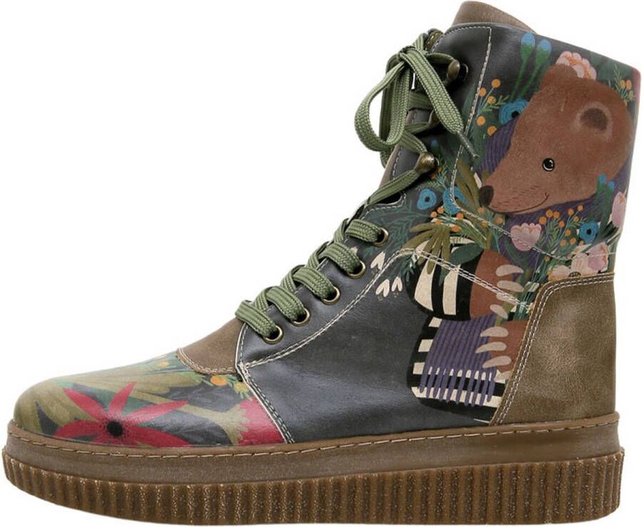 DOGO Future Dames Laarzen Bear and Flowers - Foto 1