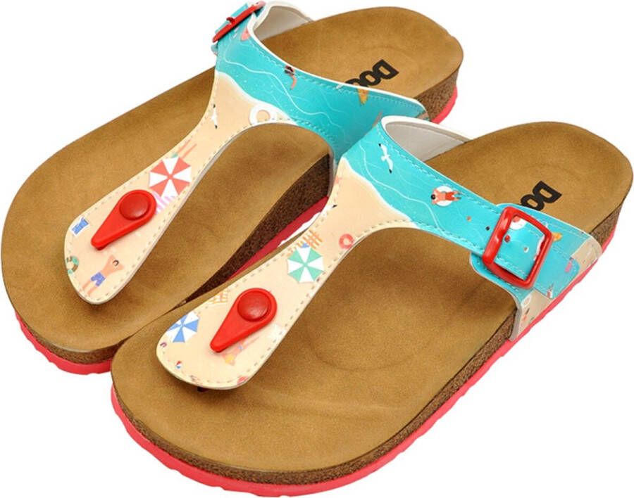 DOGO Lila Dames Sandalen- A Bird's Eye View of Beach - Foto 2