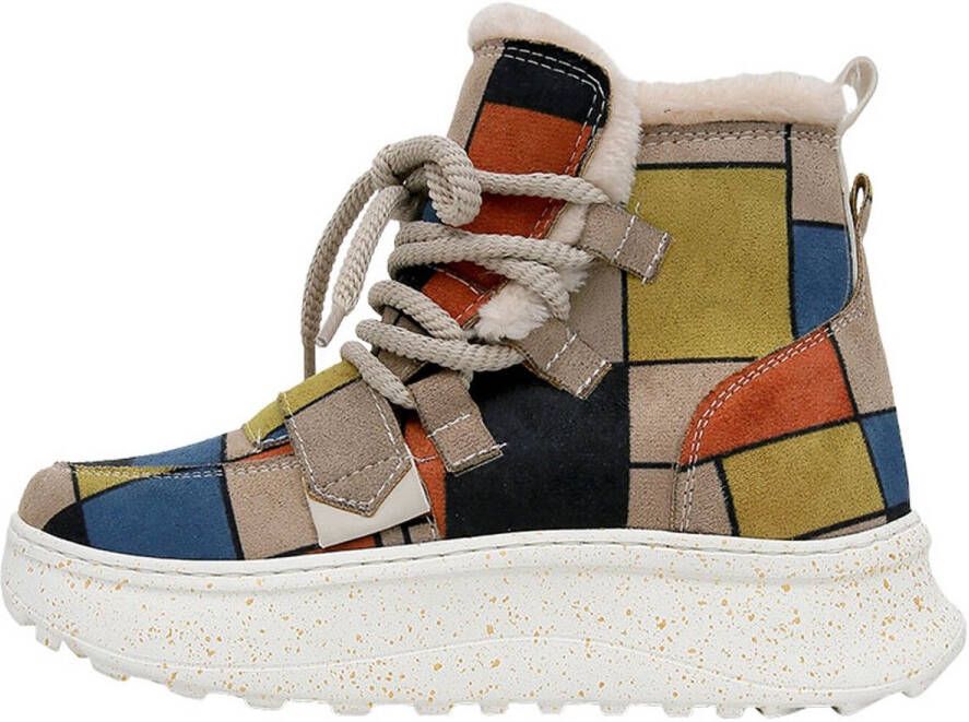 DOGO Snowie Dames Laarzen Piet-Mondrian