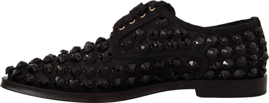 Dolce & Gabbana Studded Lace Up Formele Platte Schoenen Black Dames