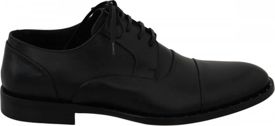 Dolce & Gabbana Black Leather Derby Formal Shoes
