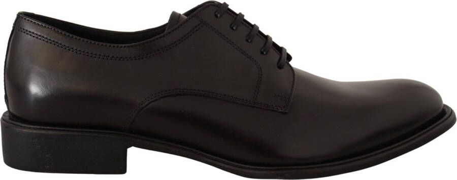 Dolce & Gabbana Black Leather Lace Up Mens Formal Derby Shoes