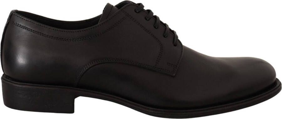 Dolce & Gabbana Black Leather Lace Up Mens Formal Derby Shoes