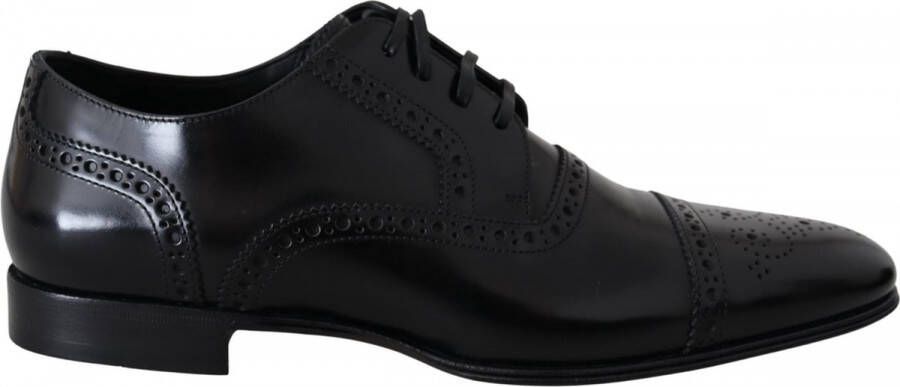 Dolce & Gabbana Zwart lederen heren Derby formele loafers schoenen
