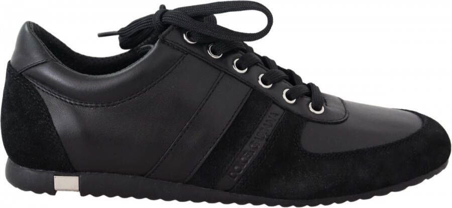 Dolce & Gabbana Black Logo Leather Casual Sneakers Shoes