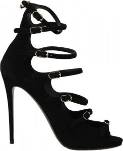 Dolce & Gabbana Zwarte Suède Enkelband Hakken Pumps Zwart Dames