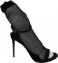 Dolce & Gabbana Zwarte Tule Stretch Stiletto Sandalen Black Dames - Thumbnail 1