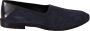 Dolce & Gabbana Blauw lederen geperforeerde slip op loafers schoenen - Thumbnail 4