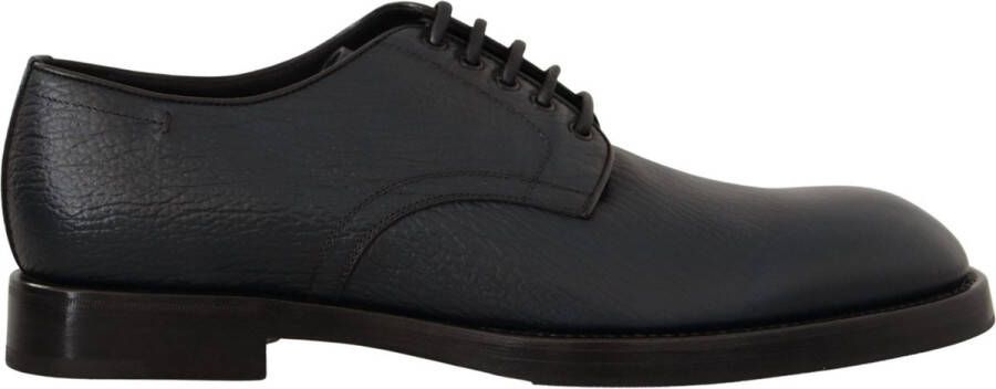 Dolce & Gabbana Blauwe Leren Derby Formele Schoenen Black Heren