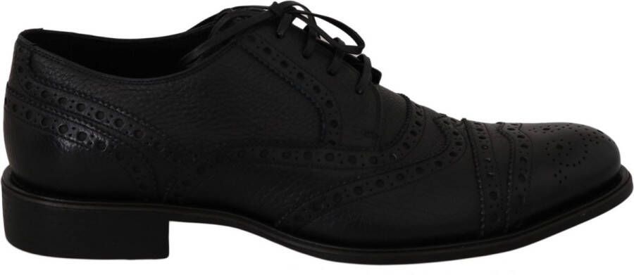 Dolce & Gabbana Elegante Wingtip Derby Schoenen in Donkerblauw Blue Heren - Foto 1