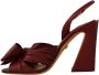 Dolce & Gabbana Bordeaux lederen enkelbandje hak sandalen schoenen - Thumbnail 1