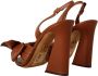 Dolce & Gabbana Brown Leather Ankle Strap Heels Sandals Shoes Brown Dames - Thumbnail 1