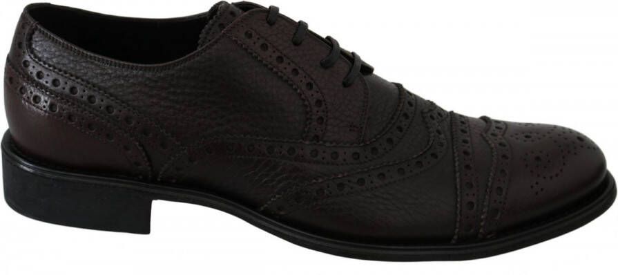 Dolce & Gabbana Bruin Leren Brogue Derby Schoenen Brown Heren