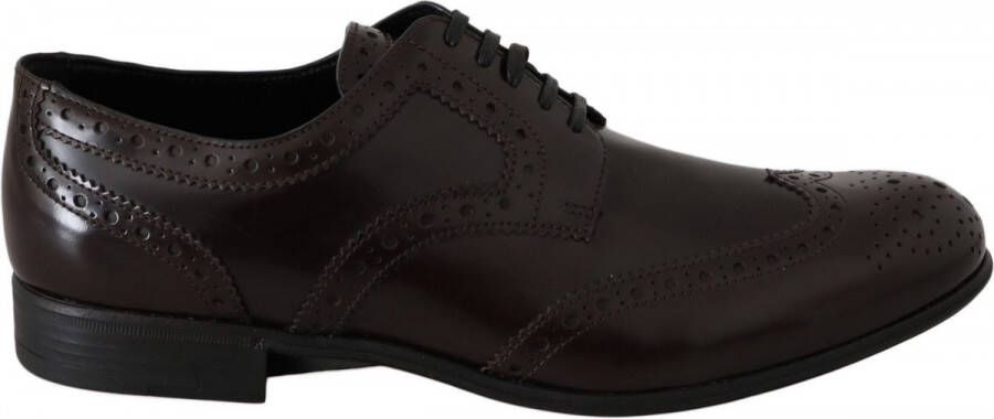 Dolce & Gabbana Bruin lederen Broques Oxford Wingtip schoenen