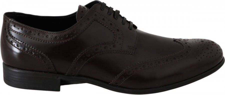 Dolce & Gabbana Klassieke Leren Broques Oxford Wingtip-Schoenen