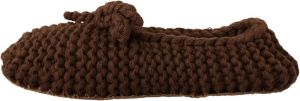 Dolce & Gabbana Brown Slip On Ballerina Flats Wool Knit Shoes Bruin Dames