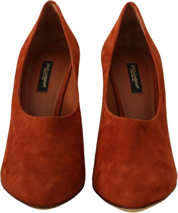 Dolce & Gabbana Bruin suède lederen blokhakken pumps schoenen