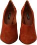 Dolce & Gabbana Bruin suède lederen blokhakken pumps schoenen - Thumbnail 1