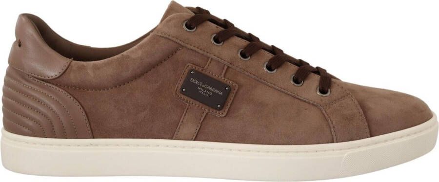 Dolce & Gabbana Hoogwaardige leren sneakers voor elke gelegenheid Brown Heren