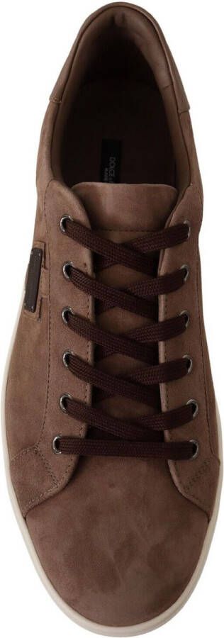 Dolce & Gabbana Hoogwaardige leren sneakers voor elke gelegenheid Brown Heren