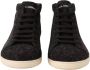 Dolce & Gabbana Grijze Wol Katoenen Hoge Top Sneakers Gray Heren - Thumbnail 1