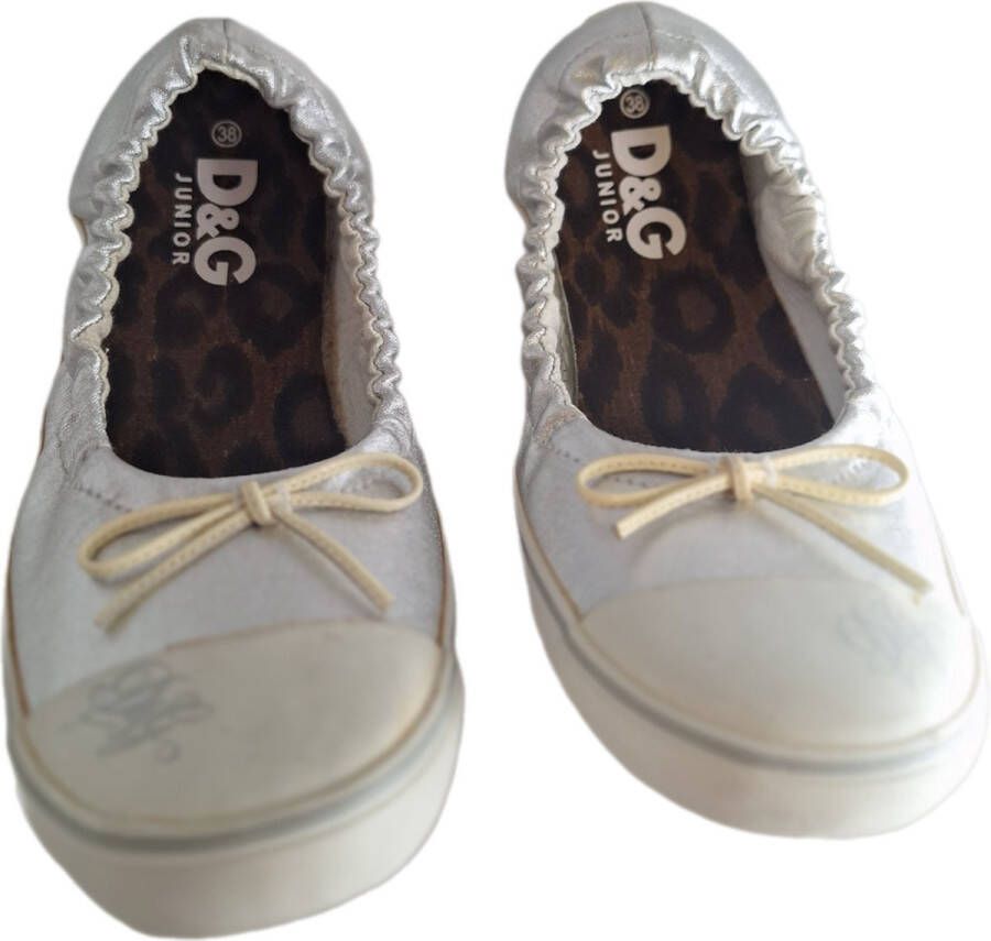 Dolce & Gabbana D&G BALLERINA IN SILVER WHITE