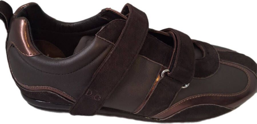 Dolce & Gabbana D&G CITY SPORT VELCRO SUEDE LEDER BROWN